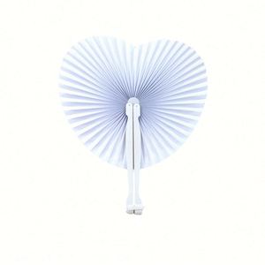 Regalos Promocionales Empresariales, Abanicos de Papel Plegables para Festivales, Año Nuevo Chino, Bodas, Diseño de Corazón - Product Image 4