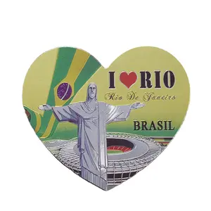 OEM ODM Design Heart Shape Ceramic Souvenir Custom Fridge Magnet for Refrigeration Decoration