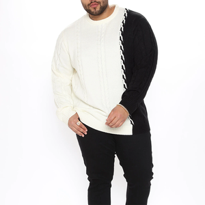 Maglione a girocollo lavorato a maglia con righe a righe con Pullover personalizzato a manica lunga - Product Image 2