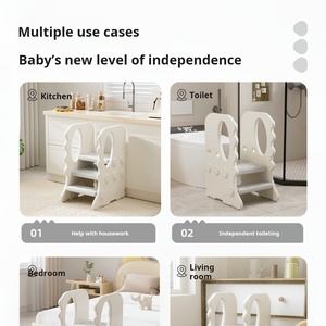 Taburete Infantil con Diseño de <span class=keywords><strong>Dinosaurio</strong></span>, Antideslizante, con Asa, para Baño, Cocina y Entrenamiento para Ir al Baño - Product Image 3
