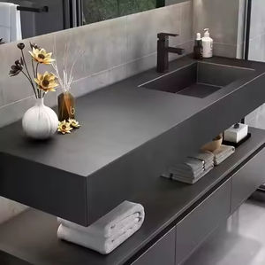 Muebles de Baño Modernos y Sencillos de Madera Maciza Estilo Australiano de Lujo, con Espejo LED, para Apartamento - Product Image 5