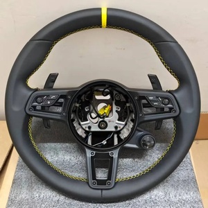 Volant en cuir en fibre de carbone pour Porsche Panamera Cayenne 718Boxster Cayman Taycan Carrera <span class=keywords><strong>911</strong></span> 991 958 970 981 987 996 - Product Image 6