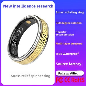 SMART RING Nuovo Anello Intelligente Decompressivo a 360 Gradi con Monitoraggio della Frequenza Cardiaca e dell'Ossigeno nel Sangue, Assistenza Remota per Android e iOS - Product Image 2