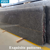 Vente en gros de granit Krystal noir flammé poli et poli pour panneau mural extérieur Carreaux de sol de comptoir de cuisine