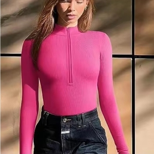 <span class=keywords><strong>Combinaison</strong></span> sexy à manches longues avec fermeture éclair sur le devant pour femmes - Product Image 3