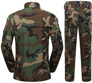 طقم سراويل موحدة تكتيكية مع حزام تمويه قميص موحد قتالي للرجال للصيد التكتيكي - Product Image 3