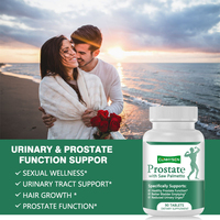 Comprimés pour la Prostate à Haute Efficacité avec du Palmier Nain pour Soutenir une Fonction Prostatique Saine, Améliorer l'Énergie et la Vigueur pour la Santé Masculine - Capsules
