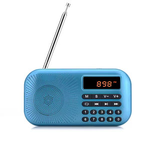 Radio AM/FM Compacta Retro de 2 Bandas con Altavoz, USB/Tarjeta TF, Multifunción, Batería Recargable Integrada Reemplazable - Product Image 1