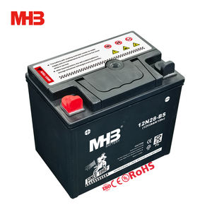 Mhb 12N28-BS <span class=keywords><strong>12V</strong></span> <span class=keywords><strong>28Ah</strong></span> Rechargeable Scellé Sans Entretien Fournisseurs d'Entretien de <span class=keywords><strong>Batterie</strong></span> de Moto avec Indicateur de <span class=keywords><strong>Batterie</strong></span> - Product Image 1