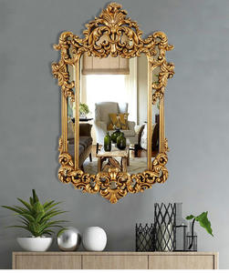 Specchio da Parete Antico di Grandi Dimensioni, Specchio <span class=keywords><strong>Vintage</strong></span> Oversize per Arredamento Casa, Specchio Retro a Figura Intera con <span class=keywords><strong>Cornice</strong></span> in PU per Bagno e Cosmetica - Product Image 2