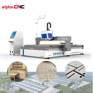Routeur CNC Alpha à vente chaude, machine de découpe et de perçage, 3 axes, 2030, gravure à grande vitesse pour l'usine de fabrication de meubles CNC - Product Image 1