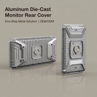 Coque arrière de moniteur en alliage d'aluminium moulé sous pression Carrey Ringer – Solution de boîtier métallique tout-en-un avec finition peinte par pulvérisation