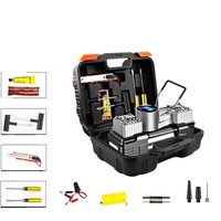 12v Air Compressor for Car Tires Double Cylinder Auto Tyre Inflator Vehicle Air Pump With Lights for Car