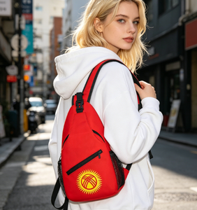 Kirghizistan sac à bandoulière Logo personnalisé vente chaude sac à bandoulière poitrine sac à dos <span class=keywords><strong>voyage</strong></span> poitrine Pack - Product Image 1