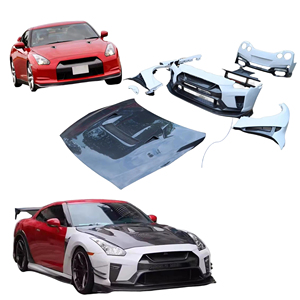 Kit de Carrocería de Fibra de Carbono Estilo Vari para <span class=keywords><strong>Nissan</strong></span> GTR <span class=keywords><strong>35</strong></span>, Incluye Parachoques Delantero y Trasero, Alerón, Faldones Laterales y Cubierta de Capó - Product Image 1