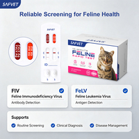 Kit de test rapide 2 en 1 pour chats FIV FeLV, antigène de la leucémie et de l'immunodéficience féline, OEM, clinique vétérinaire pour animaux de compagnie