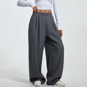 Pantalon de costume taille haute ample et décontracté pour femme, idéal pour le bureau et les occasions professionnelles, pantalon long tendance pour femme - Product Image 2