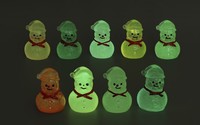 Figurines de bonhommes de neige miniatures en résine phosphorescente en gros, ornements de Noël en résine, miniatures de Noël pour projets de bricolage