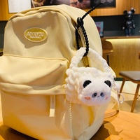 Porte-clés personnalisé en peluche tricotée Capybara de dessin animé, sac à écouteurs, logo personnalisé, breloque de sac en peluche douce, vente en gros en vrac