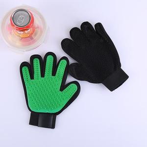 Gant de toilettage pour animaux de compagnie, <span class=keywords><strong>brosse</strong></span> anti-poils pour chiens et chats, outil de massage doux pour éliminer les poils morts avec embouts en TPR - Product Image 2