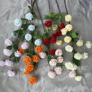 Flor de Crisantemo Artificial Jinxi, de Seda, con 7 Cabezas, Alta y Voluminosa, para Decoración de Bodas, Hogar, Fotografía en Exteriores - Product Image 1