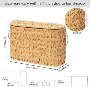 Rattan cestino portaoggetti da bagno con partizioni di <span class=keywords><strong>vimini</strong></span> piccolo cesto portaoggetti per uso domestico - Product Image 5