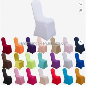 Housses de chaise de banquet extensibles en polyester et élasthanne, très demandées, housses de mobilier de mariage économiques pour chaises d'hôtel - Product Image 5