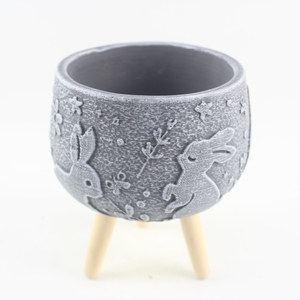 Vaso di fiori eco-friendly elementi di coniglio decorativi piantatrice di <span class=keywords><strong>cemento</strong></span> per giardino balcone casa piantatrice <span class=keywords><strong>in</strong></span> <span class=keywords><strong>cemento</strong></span> per la vendita - Product Image 5