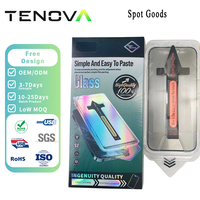Protection d'écran en verre trempé TENOVA Anti-Spy Grade AAA 9H 2.5D avec kit d'installation facile Magic Box, couverture complète pour téléphone mobile