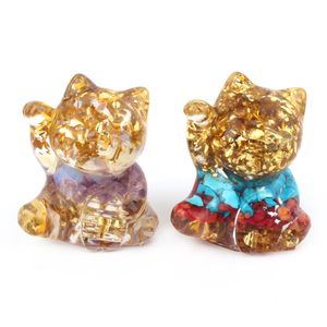 Artisanat populaire de guérison, vente en gros de gravier de cristal naturel poli, sculptures en cristal de résine pour la décoration - Product Image 5