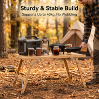 Table de camping portable pliable légère en bambou, équipement de cuisson BBQ extérieur imperméable et durable pour Overlanding et Vanlife