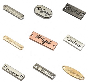 Le logo de marque gravé par coutume accessoire d'habillement cousent l'étiquette en métal d'étiquettes pour des vêtements/maillots de bain - Product Image 2