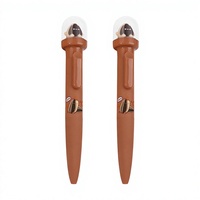 Stylo gel KUKI Keqi mignon en forme de pistache 8580, pointe 0,5 mm, stylo à clic pour fournitures scolaires, cadeau