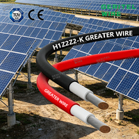 Câble solaire photovoltaïque XLPO flexible en cuivre étamé rouge et noir 4mm 6mm 10mm 16mm 1kV IP68 -40°C~125°C pour système énergétique