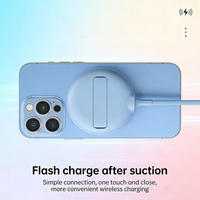 Chargeur sans fil magnétique rapide 25W avec support réglable pour Samsung, pour iPhone, pour téléphones Android