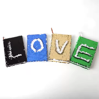 Carnet A5 pliable personnalisé avec impression par sublimation de paillettes pour les étudiants, retour à l'école