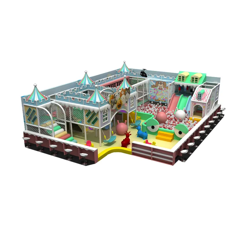 Безопасная Маленькая детская пластиковая игровая площадка для дома Коммерческая мягкая игра для продажи