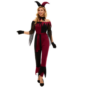 Costume de clown de cirque pour femme, costume <span class=keywords><strong>d</strong></span>'Halloween, <span class=keywords><strong>carnaval</strong></span>, combinaison de clown, <span class=keywords><strong>arlequin</strong></span> coquin - Product Image 4