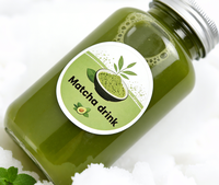 Etiquetas Redondas Autoadhesivas Personalizadas para Impresora de Etiquetas de Papel Recubierto, Etiquetas de Grado Alimenticio para Botellas de Jugo