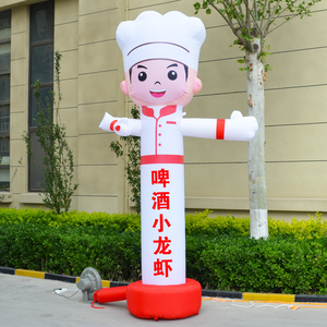 راقص هوائي بإضاءة LED بتصميم كرتوني مخصص للإعلانات الخارجية، شعار قابل للنفخ على شكل شخصية طبيب لاستقبال العملاء الجدد - Product Image 4