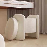 Tabouret de rangement en cachemire d'agneau au design nordique personnalisable, banc pour chambre à coucher, dressing, salle à manger, chaise à langer, espace de rangement