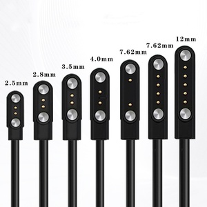 Lot De 2 Câbles Charge Magnétique Pour Montre Connectée – Espacement Contacts 2,5-2,84 Mm – Longueur 60 Cm – Compatible Smartwatch 2 Broches