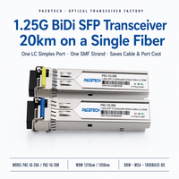 Transcepteurs SFP Fibre Optique BIDI 1.25G Monofibre 1310nm/1490nm 20km LC DDM SMF Cisco