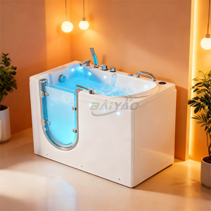 Baignoire de massage portable en acrylique avec <span class=keywords><strong>accès</strong></span> facile, 6 jets puissants, design ergonomique, baignoire moderne <span class=keywords><strong>pour</strong></span> immersion intérieure - Product Image 6