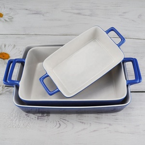 Ensemble de plats à gratin rectangulaires en céramique pour four, ustensiles de cuisson sains - Product Image 5