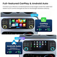Radio Mobil Android 5" 8 Core untuk Jeep dengan GPS Terintegrasi, CarPlay Nirkabel, Layar Sentuh Kapasitif IPS & WiFi