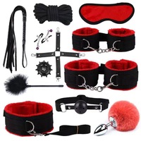 40CM Queue de Renard Plug Anal Bondage Set Sex Toys pour Femmes Fouet Menottes pour Sexe Bdsm Jeux Exotiques Adultes