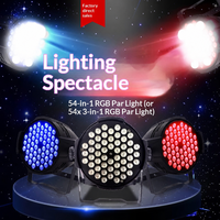 Projecteur PAR LED 54 x 3W pleine couleur 3-en-1 télécommandé pour éclairage de scène et mariages