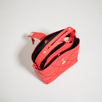 Jiali 2-en-1 Lady Style sac à main ensemble couleur bonbon portefeuille sac à main pierre motif fil froncé décoration seau Sac Bandoulier Style
