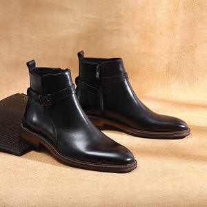 Grande Promotion 2025 – Bottines Chelsea Classiques pour Hommes en Cuir Véritable Imperméable, Style Britannique Montant, pour Affaires, Courtes et Brillantes - Product Image 5